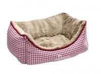 HUNTER Hundesofa ASTANA, kuscheliges Hundebett mit Karo-Design, Wendekissen mit