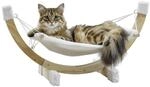 Kerbl Pet H&auml;ngematte Siesta, Katzenbett, Katzenmatte, wei&szlig;, 73x36x34cm, Holz,