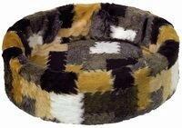 Nobby Pl&uuml;schbett, patchwork 70 cm, 1 St&uuml;ck