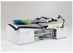 FMD M&ouml;bel 810-001 Bett Carlo, 203,5 x 58,5 x 95,5 cm, wei&szlig;