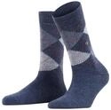 Burlington Damen Socken Whitby W SO weich und warm gemustert 1 Paar, Blau (Deep Blue