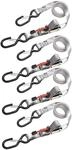 MASTER LOCK 3062EURDAT 4ER PACK SPANNGURTE 1,80M MIT FEDERKLEMME und 2...