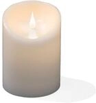 Konstsmide LED Echtwachskerze, wei&szlig;, mit 3D Flamme, &Oslash; 10 cm, H&ouml;he: 14 cm,...