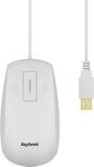 KeySonic Wasserdichte Maus aus Silikon, Touchsensor zum Scrollen, Schutzklasse IP68,