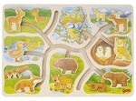 Goki 57749 Schiebepuzzle "Wer geh&ouml;rt zu wem?", 8-teilig