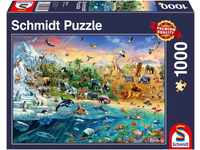 Schmidt Spiele 58324 Die Welt der Tiere, 1000 Teile Puzzle