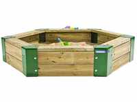 Hörby Bruk Sandkasten Holz (für Kinder, Sandkiste mit Kunststoffecken, ohne...