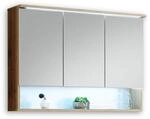 BEST Spiegelschrank Bad mit LED-Beleuchtung in Wildeiche Optik - Badezimmerspiegel