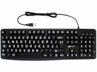 Geemarc Alphanumerische Tastatur mit Kabel und großen weißen Zeichen auf...