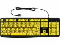 Geemarc Alphanumerische Tastatur mit Kabel und großen schwarzen Zeichen auf...