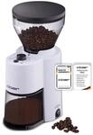 Cloer 7521 Elektrische Kaffeem&uuml;hle mit Kegelmahlwerk aus Edelstahl, 2-12...