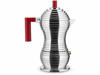 Alessi MDL02/3RFM Pulcina Espressomaschine - Gußaluminium. Griff und Knopf -...