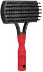 Trixie 2306 Softb&uuml;rste, Kunststoff, beidseitig, 10 &times; 17 cm, schwarz/red