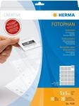 HERMA 7698 Diah&uuml;llen f&uuml;r gerahmte Dias, 10 St&uuml;ck, 5x5 cm, 20 F&auml;cher geteilt,
