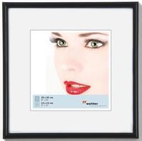 walther design Bilderrahmen schwarz 20 x 20 cm Galeria Kunststoffrahmen KB220H