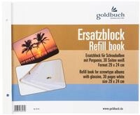 goldbuch 83075 Ersatzblock f&uuml;r Schraubalbum, 30 wei&szlig;e Seiten mit