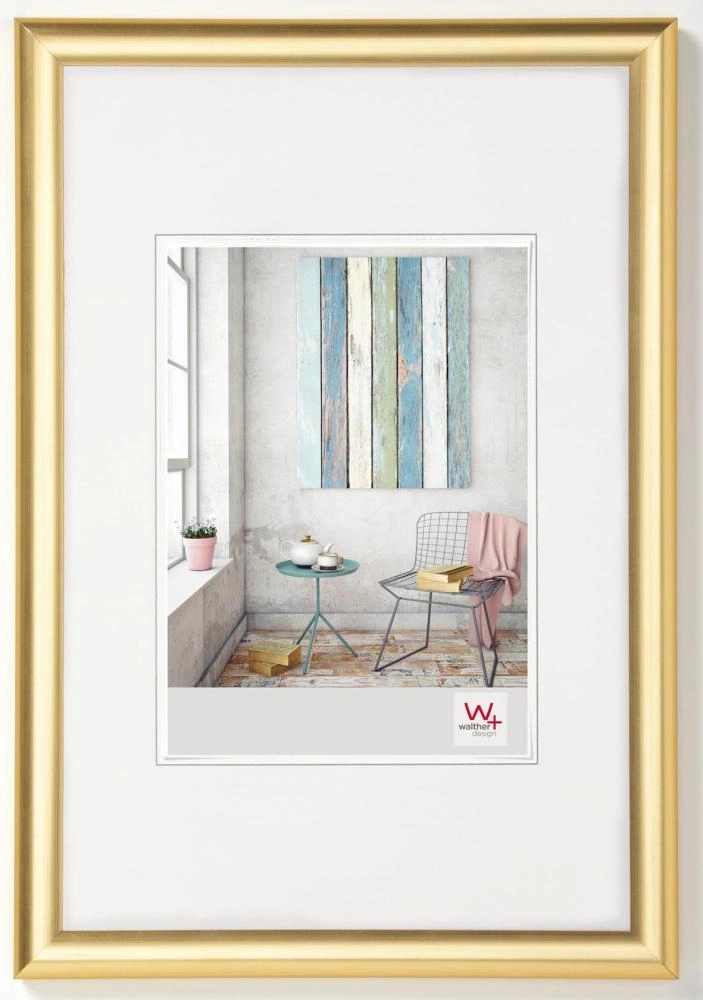 walther design Bilderrahmen gold 10 x 15 cm Trendstyle Kunststoffrahmen KP015G