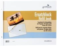 goldbuch 83078 Ersatzblock f&uuml;r Schraubalbum, 30 wei&szlig;e Seiten mit