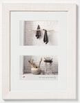 walther design Design HO215V Home Holzrahmen, 2X 10x15 cm, polarwei&szlig;