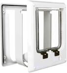 TRIXIE 4-Wege Freilauft&uuml;r, elektromagnetisch - wei&szlig; 21,1 &times; 24,4 cm