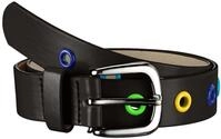 Playshoes Unisex Kinder Pu-g&uuml;rtel Mit Nieten Belt, Schwarz (Schwarz), 55 EU