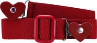 Playshoes Elastik-G&uuml;rtel Herz-clip Uni Unisex Kinder, Rot Herz,116-140