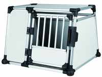 TRIXIE Hunde-Transportbox, Aluminium, L: 93 × 64 × 81 cm, hellgrau/silber,