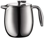 Bodum Doppelwandiger French Press Columbia - 500ml / 4 Tassen - Edelstahl Matt -