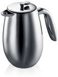 Bodum 1303-16 Columbia Kaffeebereiter, doppelwandig, 3 Tassen, 0.35 l, Edelstahl