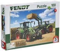 Schmidt CGS_56256 Puzzle: 100 Tractor Cargo Front Loader Fendt, Multicolor