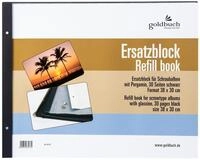 goldbuch 83077 Ersatzblock f&uuml;r Schraubalbum, 30 schwarze Seiten mit