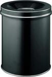 Durable Papierkorb Safe rund, selbstl&ouml;schender Deckel, 15 Liter, schwarz,...
