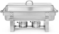 HENDI Chafing Dish, Gastronorm, mit Zwei Brennpastenbeh&auml;ltern und einem Beh&auml;lter 65