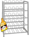 HAKU Weinregal 25 Flaschen Flaschenregal Weinflaschenregal aus Metall, alu - Ma&szlig;e: B
