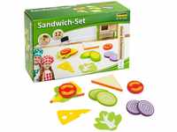 Idena 4100105 - Kleine Küchenmeister Sandwich Set aus Holz, für Spielküche...