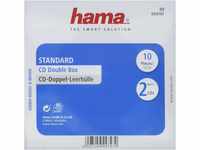Hama CD-Doppel-Leerhülle (10er-Pack, Standard) CD-Hüllen transparent-schwarz