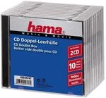 Hama CD-Doppel-Leerh&uuml;lle, Standard, 10er-Pack, transparent-schwarz