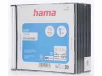Hama CD-Leerhülle Slimline, Transparent-Schwarz, 10er-Pack