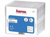Hama CD-Slim-Pack 4, 10er-Pack, 00051273, Transparent