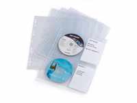 Durable CD/DVD Hüllen Cover Light M, Packung à 10 Taschen, transparent, 523819