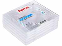 Hama CD-Doppel-Leerhülle Standard, 5er-Pack, transparent