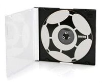 MediaRange CD-Leerh&uuml;lle, schmal, f&uuml;r 1 Disc, 5.2mm, maschinenf&auml;hig, schwarzes Tray