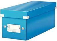 Leitz Click & Store WOW schmale Aufbewahrungsbox mit Deckel, Box zur CD Aufbewahrung,