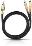 Oehlbach NF 1 / Jack 100 - Stereo-Audiokabel 1 x 3,5 mm Klinke auf 2 x Cinch -