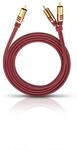 Oehlbach NF Y-Sub 300 - Y-Cinch Subwoofer-Kabel - 2X Cinch/1x Cinch - Flexibles Kabel