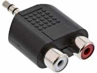 InLine 99302 Audio Adapter, 3,5mm Klinke Stecker an 2x Cinch Buchse, Stereo