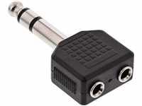 InLine 99304 Audio Adapter, 6,3mm Klinke Stecker Stereo an 2x 3,5mm Klinke...