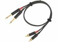 CORDIAL Kabel audio doppelt jack mono - RCA 60 cm Kabel AUDIO Essentials Jack