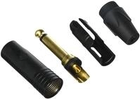 Neutrik NP2X-B Klinkenstecker, vergoldete Kontakte, schwarzes Geh&auml;use, 2 polig 6.35