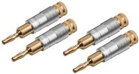 Clicktronic Advanced Banana-Stecker (Lautsprecher Steckverbinder, 4er-Set)